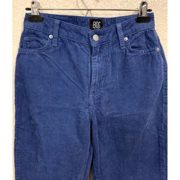 Urban Outfitters BDG Blue Mom High Rise Corduroy Cuffed Pants - Picture 3 of 6